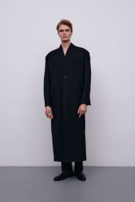 Flagman extra long black jacket for him