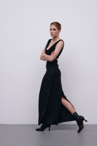 Flagman extra long black skirt