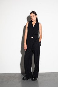 Straight wide-leg trousers