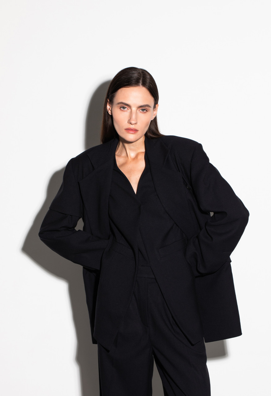 Vest with a V-shaped neckline