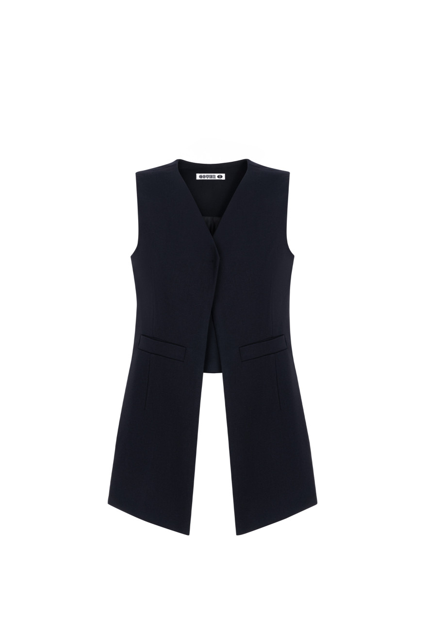 Vest with a V-shaped neckline