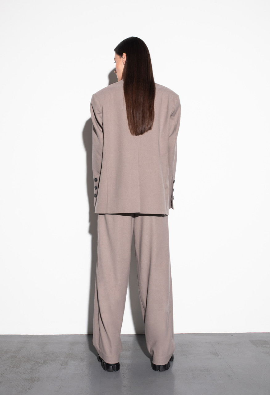 Wide leg grey trousers