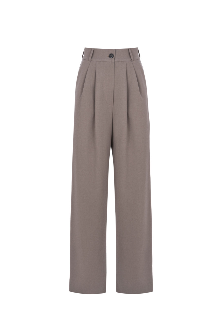 Wide leg grey trousers