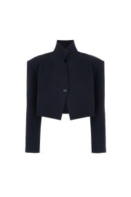 Cropped jacket with a loose silhouette