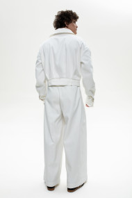 Milky denim trousers for him