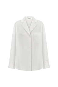 White flow lyocell shirt
