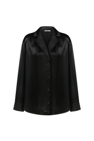 Black flow lyocell shirt