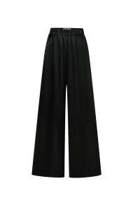 Black flow lyocell trousers 