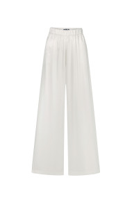 White flow lyocell trousers 