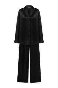 Black flow lyocell suit