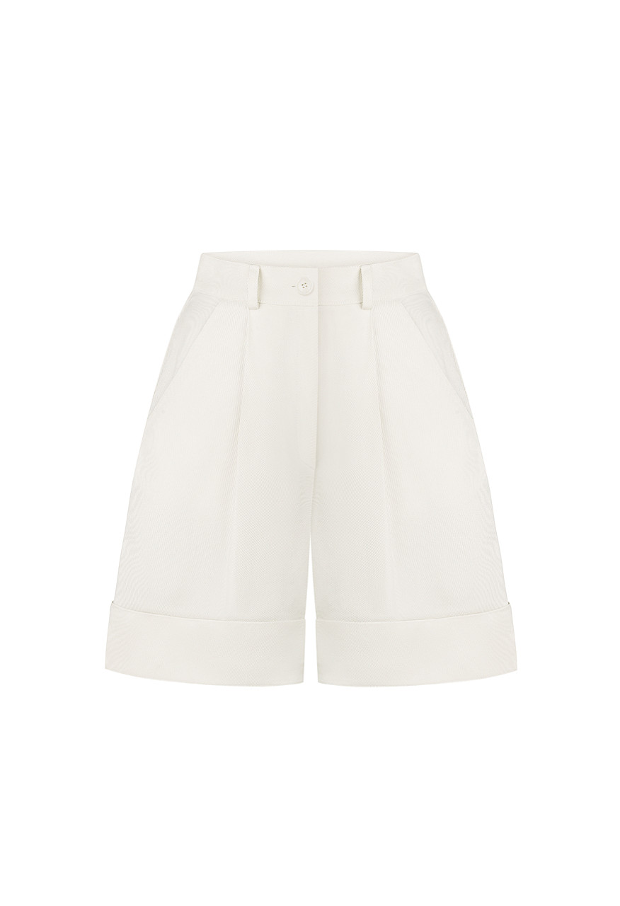 WHITE DENIM LINE BERMUDA