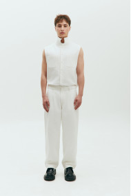 White denim trousers