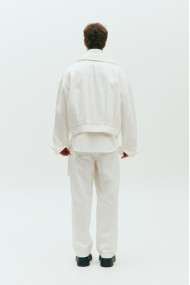 White denim trousers