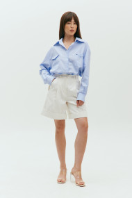 White denim line bermuda