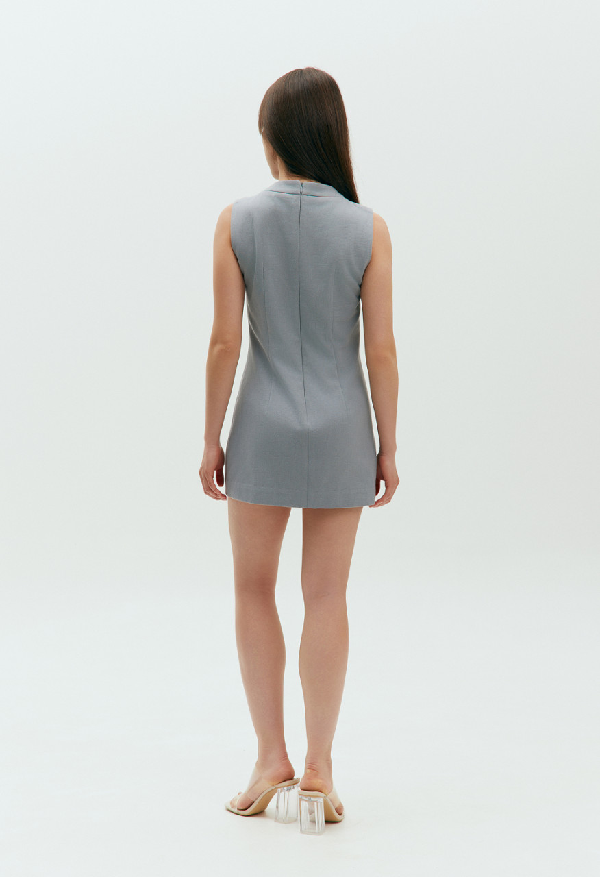 Blue denim mini dress