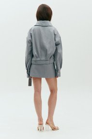 Mist denim bomber
