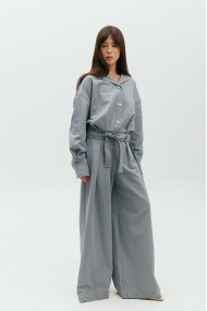 Mist denim bomber