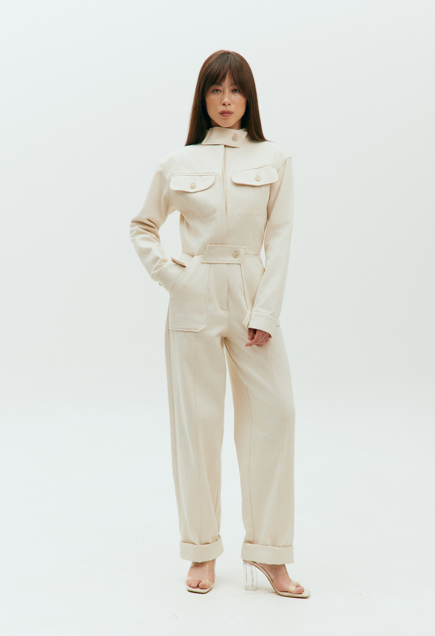 MELANGE STRUCTURE JUMPSUIT