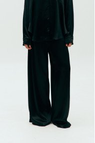 Black flow lyocell trousers 
