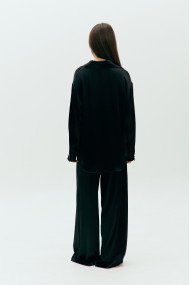 Black flow lyocell trousers 