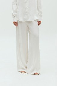 White flow lyocell trousers 