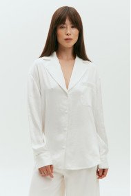 White flow lyocell shirt