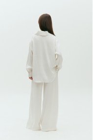 White flow lyocell suit