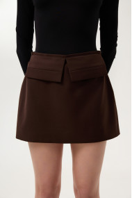Brown mini skirt