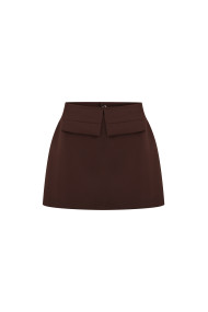 Brown mini skirt