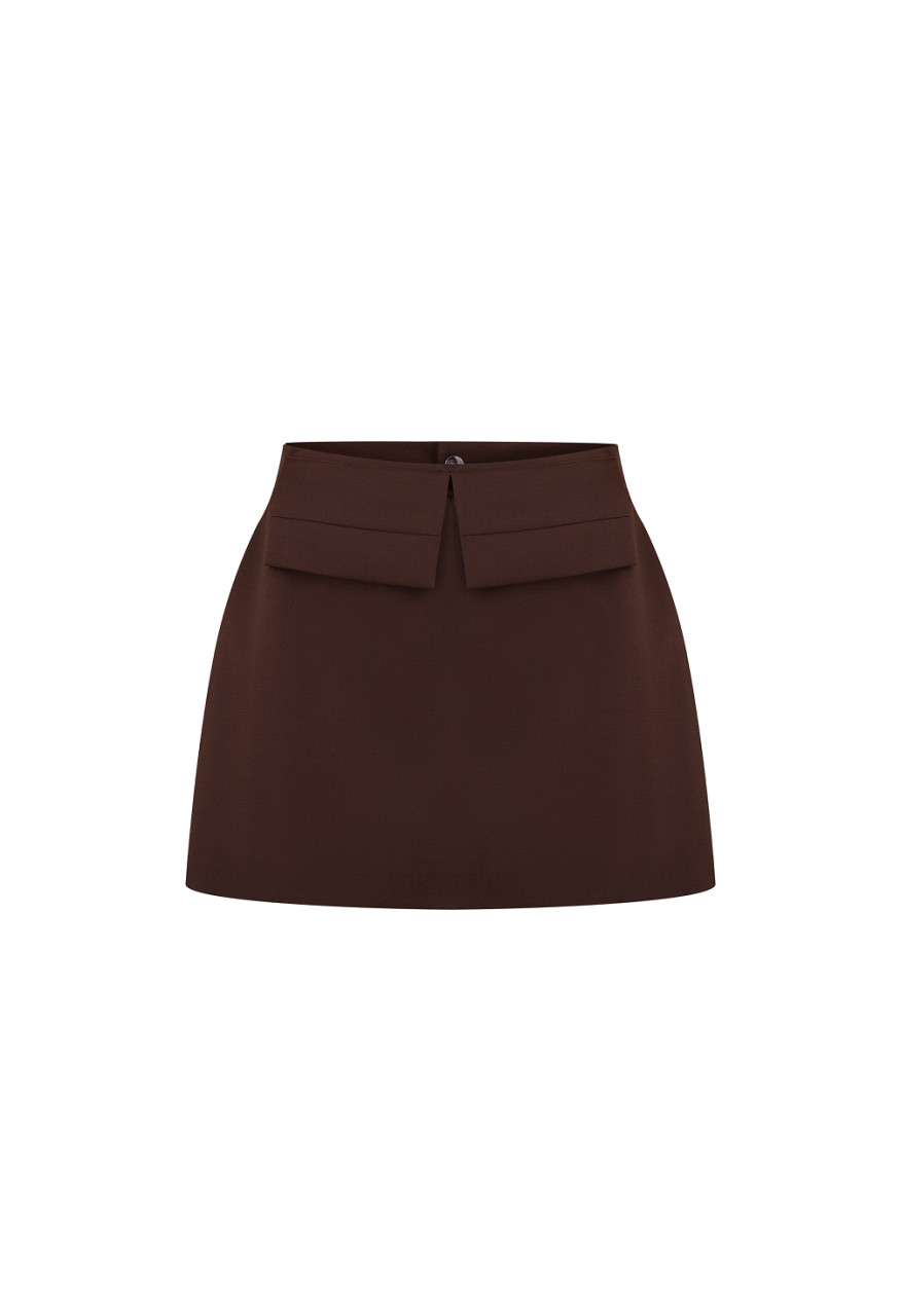 Brown mini skirt