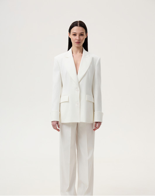 White vector suit