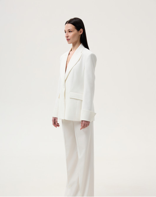 White vector suit