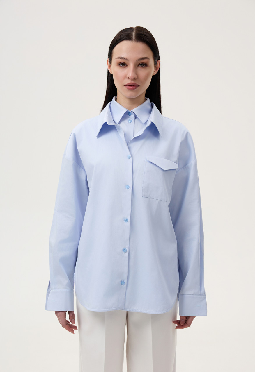 Blue double shirt