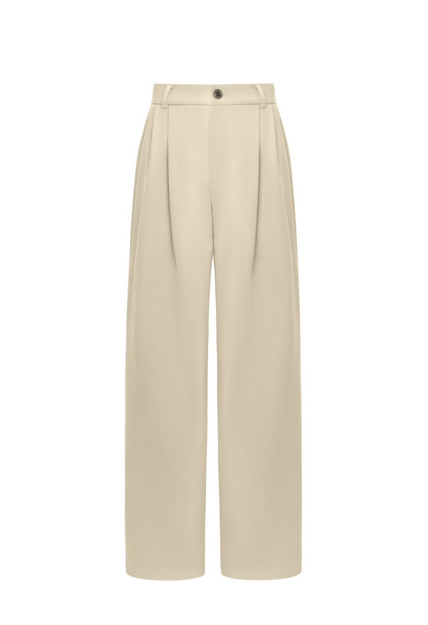 Beige soft command denim pants
