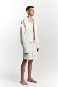  Milky monologue denim shorts for him