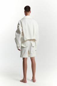  Milky monologue denim shorts for him