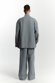 Aura gray-blue denim shirt