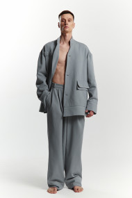 Aura grey-blue denim pants