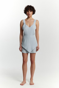 Blue weightless mini jumpsuit-dress