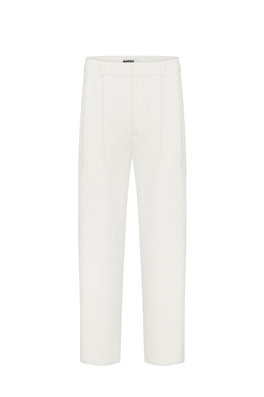 White denim trousers
