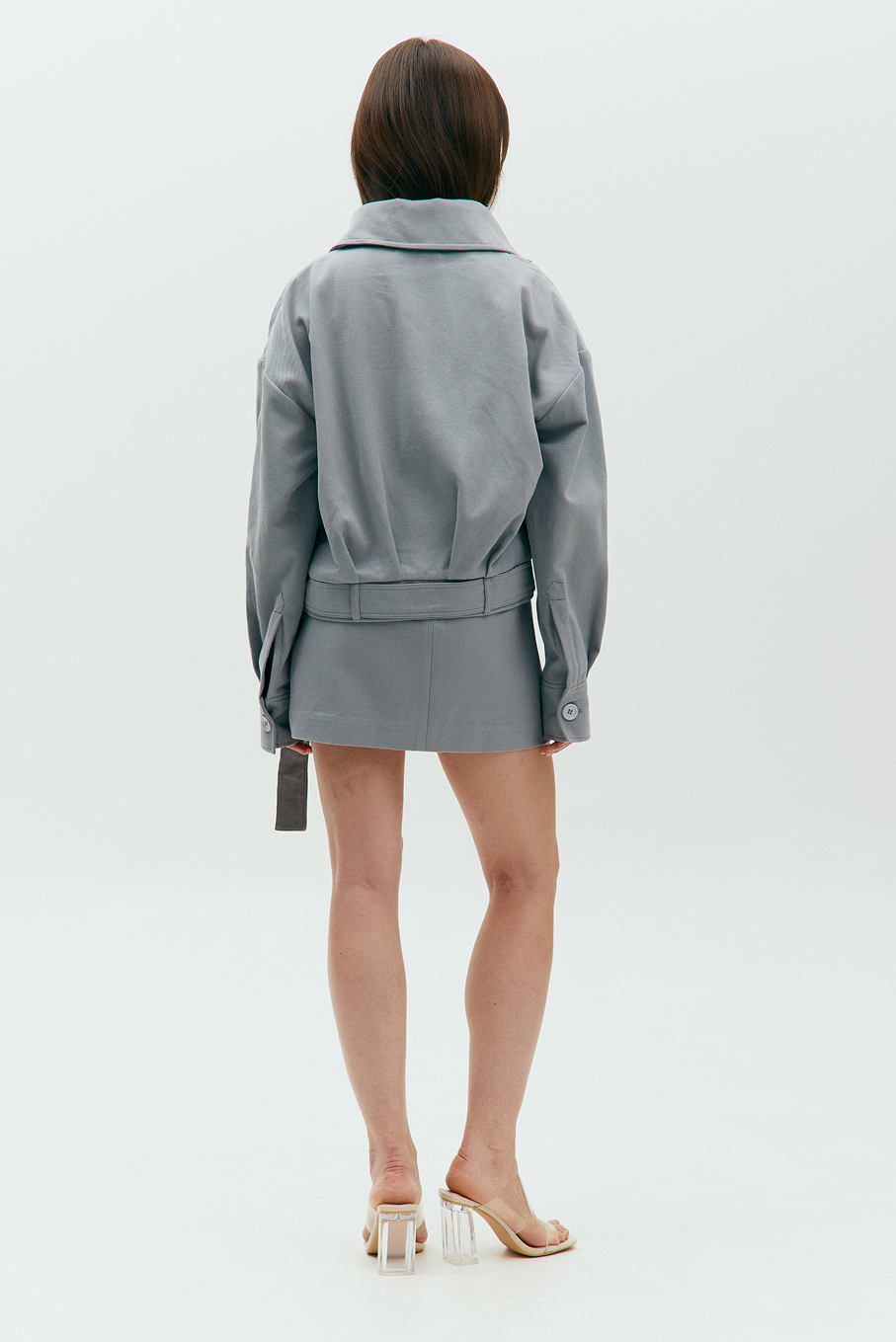Mist denim bomber