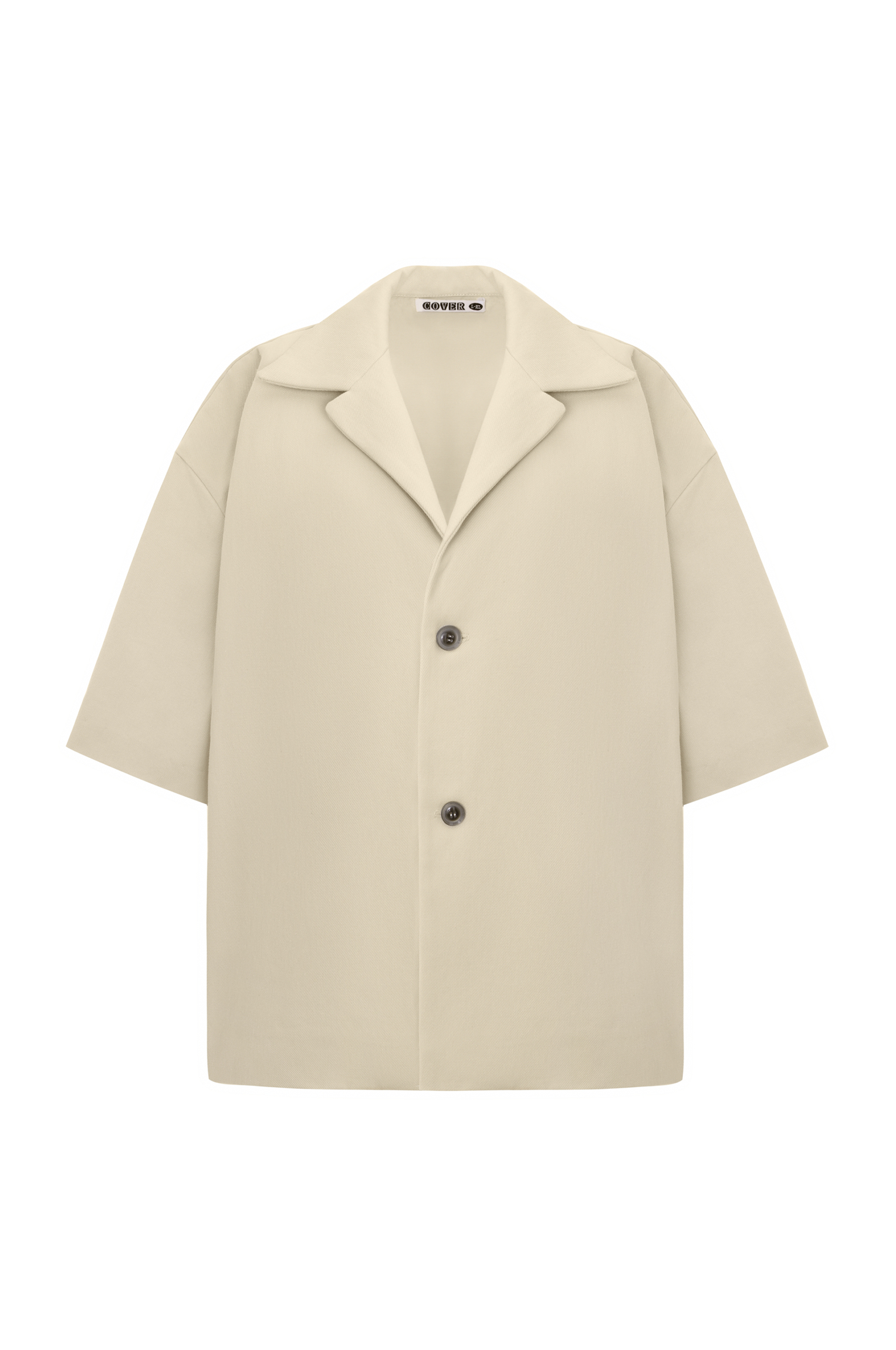 Beige soft command denim shirt