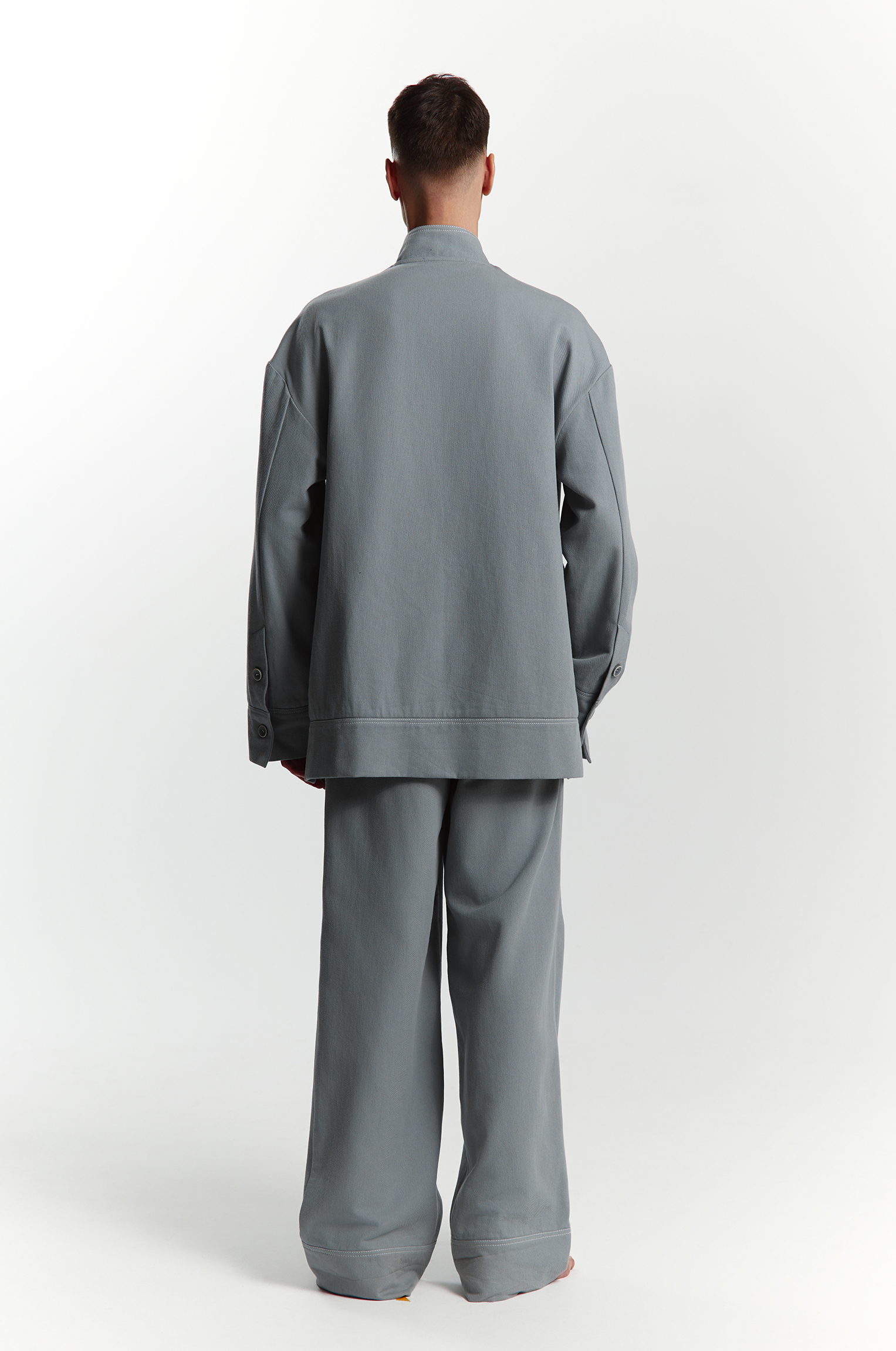 Aura grey-blue denim pants